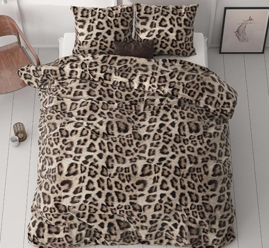 Deep Panther - Taupe/Bruin Dekbedovertrek