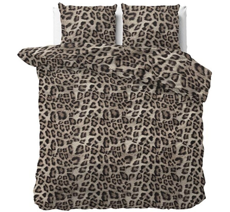 Deep Panther - Taupe/Bruin Dekbedovertrek