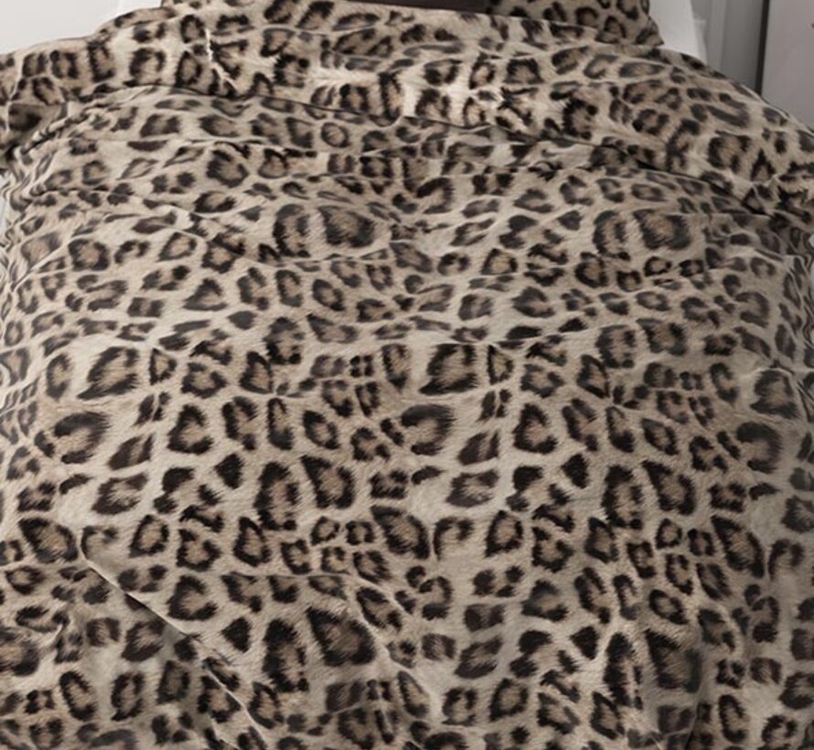 Deep Panther - Taupe/Bruin Dekbedovertrek