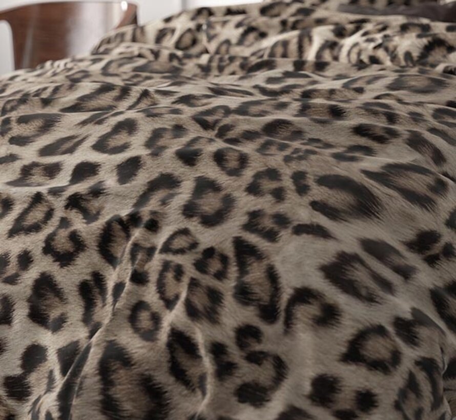 Deep Panther - Taupe/Bruin Dekbedovertrek