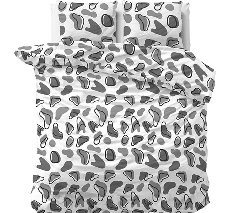 Lova - Wit/Grijs Dekbedovertrek
