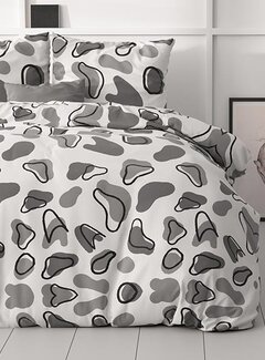 Sleeptime Classy Lova - Wit/Grijs Dekbedovertrek
