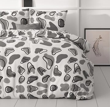 Sleeptime Classy Lova - Wit/Grijs Dekbedovertrek