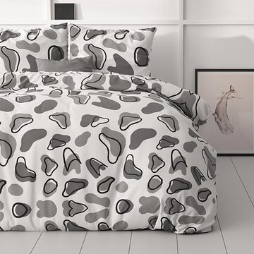 Sleeptime Classy Lova - Wit/Grijs Dekbedovertrek
