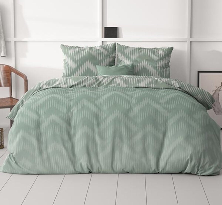 Wavey Shades - Groen Dekbedovertrek