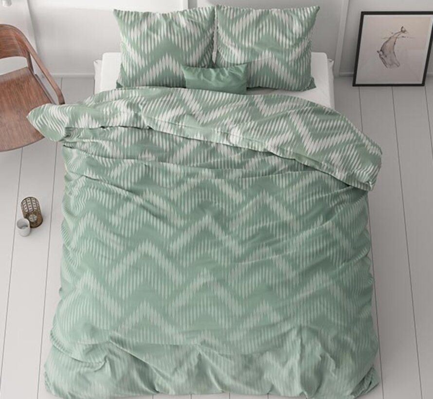Wavey Shades - Groen Dekbedovertrek