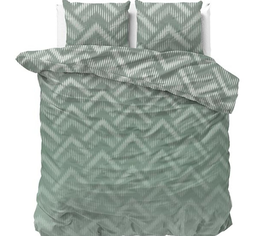 Wavey Shades - Groen Dekbedovertrek