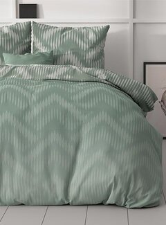 Sleeptime Classy Wavey Shades - Groen Dekbedovertrek