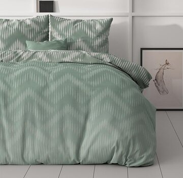 Sleeptime Classy Wavey Shades - Groen Dekbedovertrek