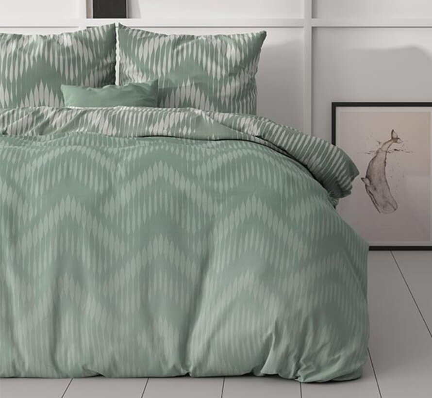 Wavey Shades - Groen Dekbedovertrek