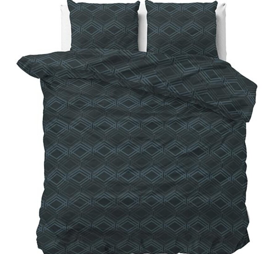 Wavey - Navy Dekbedovertrek