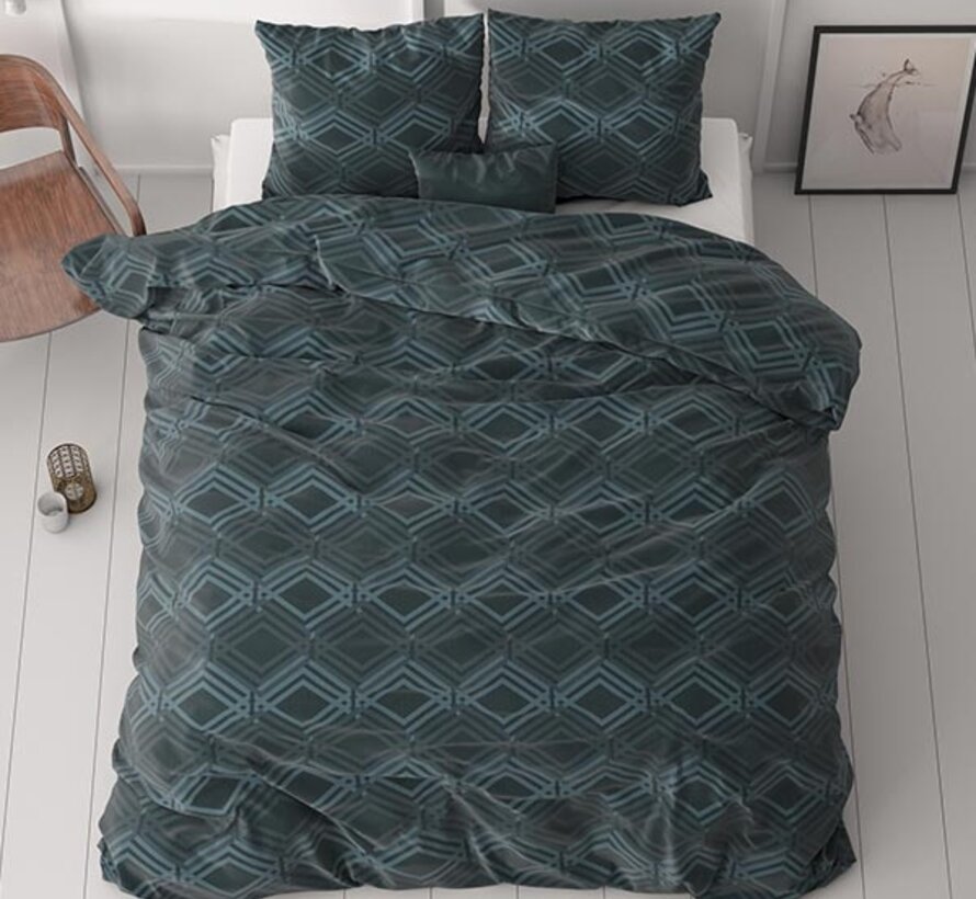 Wavey - Navy Dekbedovertrek