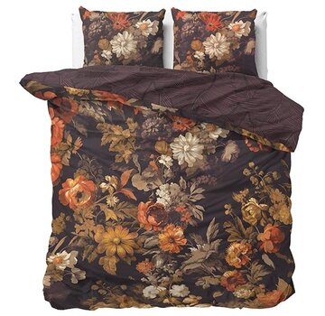 Dreamhouse Nature Art Flowers - Bruin/Multi Katoen Dekbedovertrek