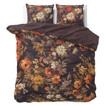Dreamhouse Nature Art Flowers - Bruin/Multi Katoen Dekbedovertrek