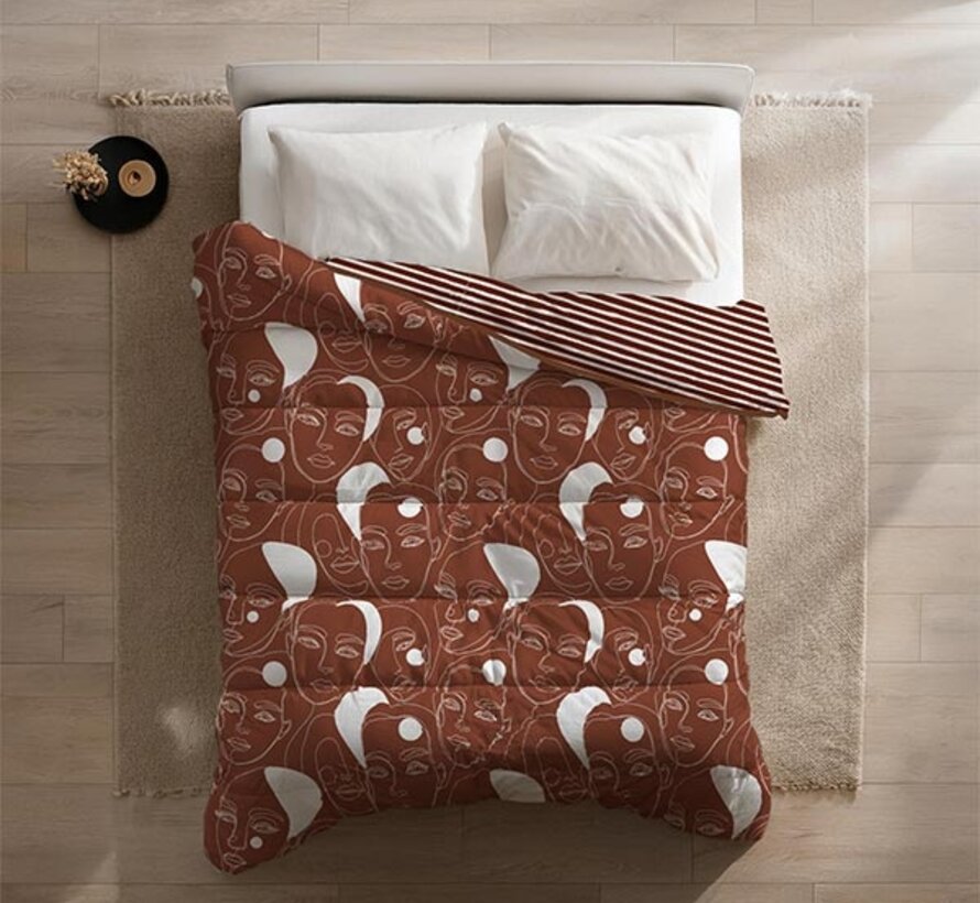 Dekbed Zonder Overtrek - Oneline Red Faces