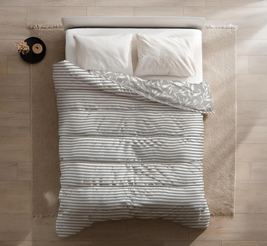 Dekbed Zonder Overtrek - Grey Leafs