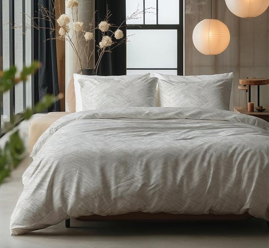 Rattan - Zilvergrijs Dekbedovertrek