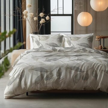 Sleeptime Pure Foilage - Zilvergrijs Dekbedovertrek