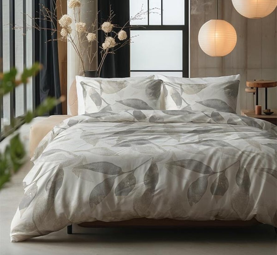 Foilage - Zilvergrijs Dekbedovertrek