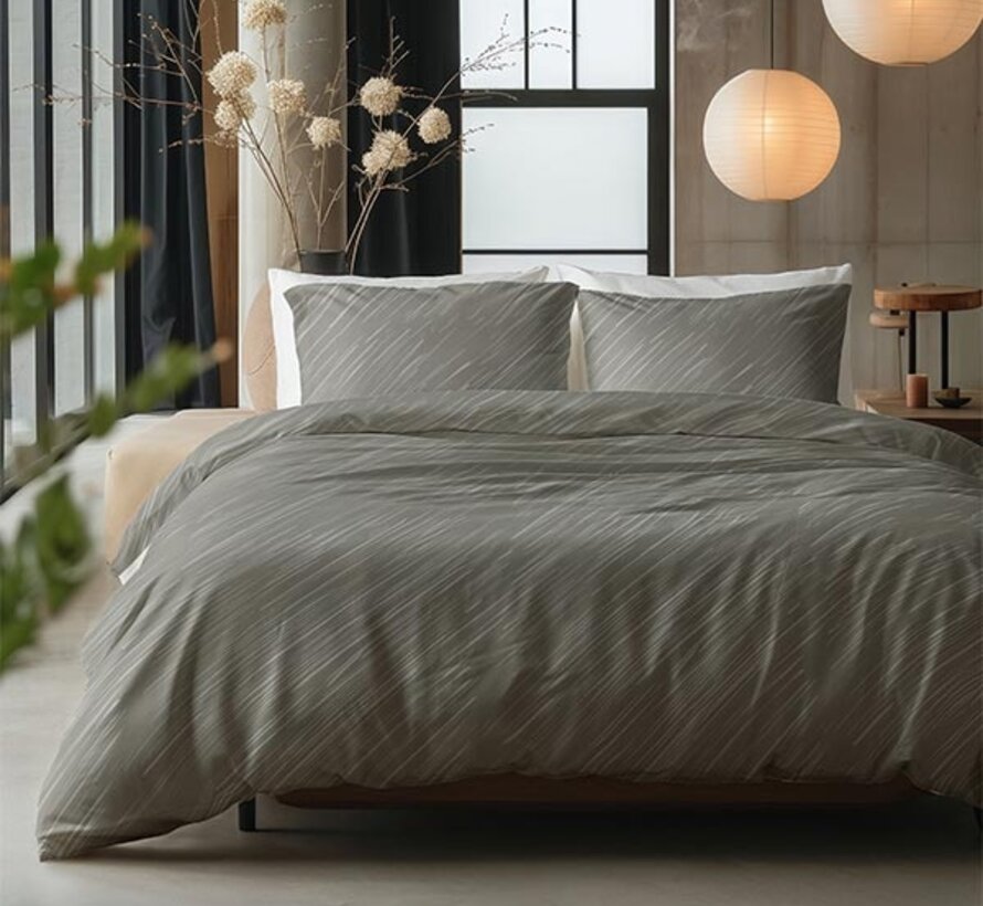 Mellow Stone - Grijs Dekbedovertrek