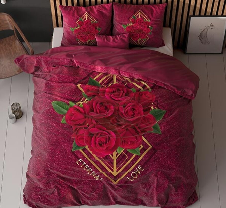 Eternal Love - Rood Dekbedovertrek