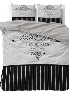 Sleeptime Essentials Day And Night - Zwart/Grijs Dekbedovertrek