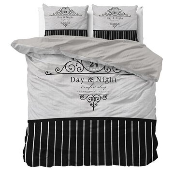 Sleeptime Essentials Day And Night - Zwart/Grijs Dekbedovertrek