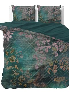 Sleeptime Essentials Raddison Flower - Groen Dekbedovertrek