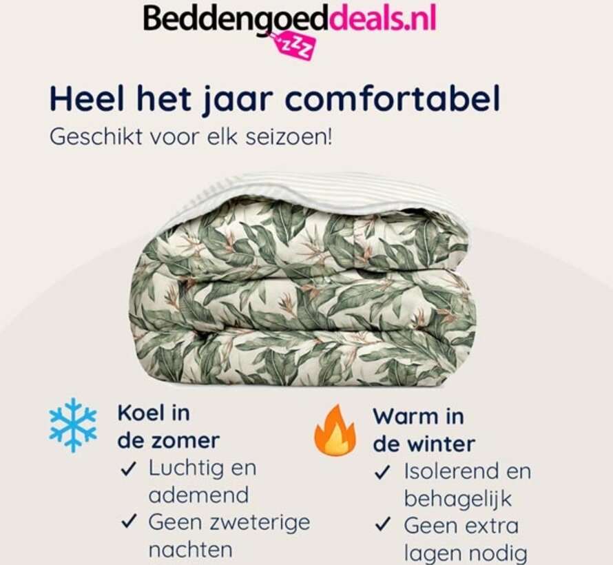 Dekbed Zonder Overtrek - Floral Green