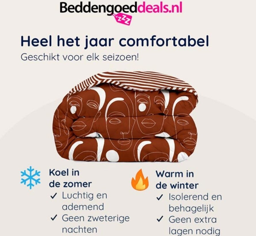 Dekbed Zonder Overtrek - Oneline Red Faces