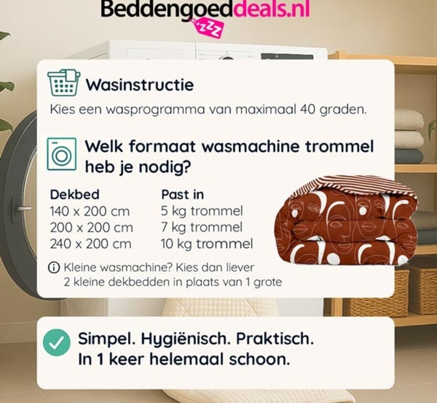 Dekbed Zonder Overtrek - Oneline Red Faces