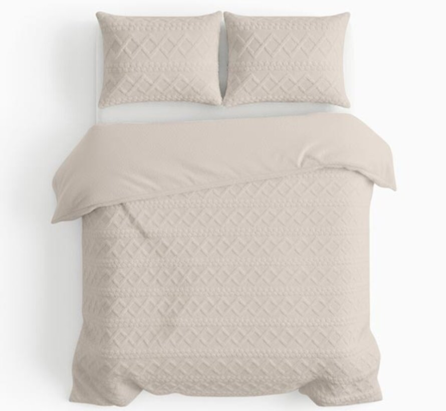 Jacquard Teddy - Stone Taupe Dekbedovertrek