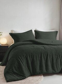 Zydante Rib Teddy - Garden Green Dekbedovertrek