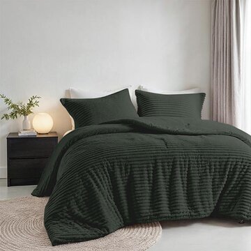 Zydante Rib Teddy - Garden Green Dekbedovertrek