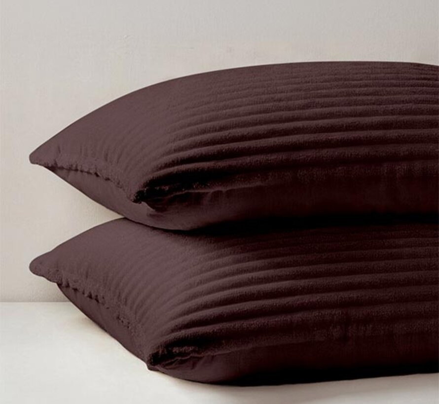 Rib Teddy - Deep Grape Dekbedovertrek