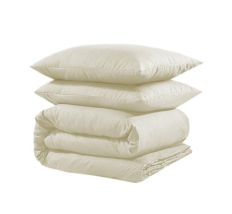 Milano 3D - Creme Dekbedovertrek