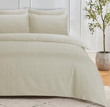 Sleeptime Embossed Milano 3D - Creme Dekbedovertrek