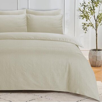 Sleeptime Embossed Milano 3D - Creme Dekbedovertrek