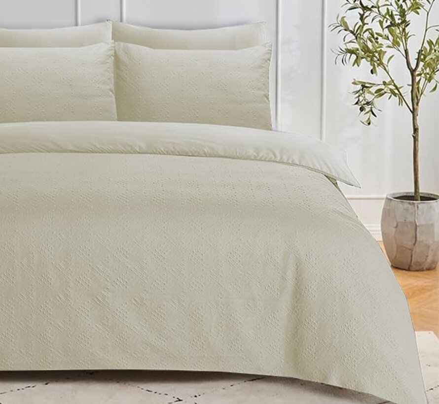 Milano 3D - Creme Dekbedovertrek