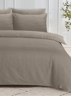 Sleeptime Embossed Milano 3D - Taupe/Grijs Dekbedovertrek