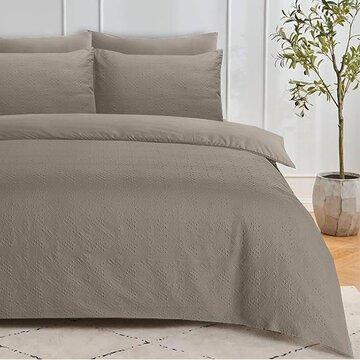 Sleeptime Embossed Milano 3D - Taupe/Grijs Dekbedovertrek