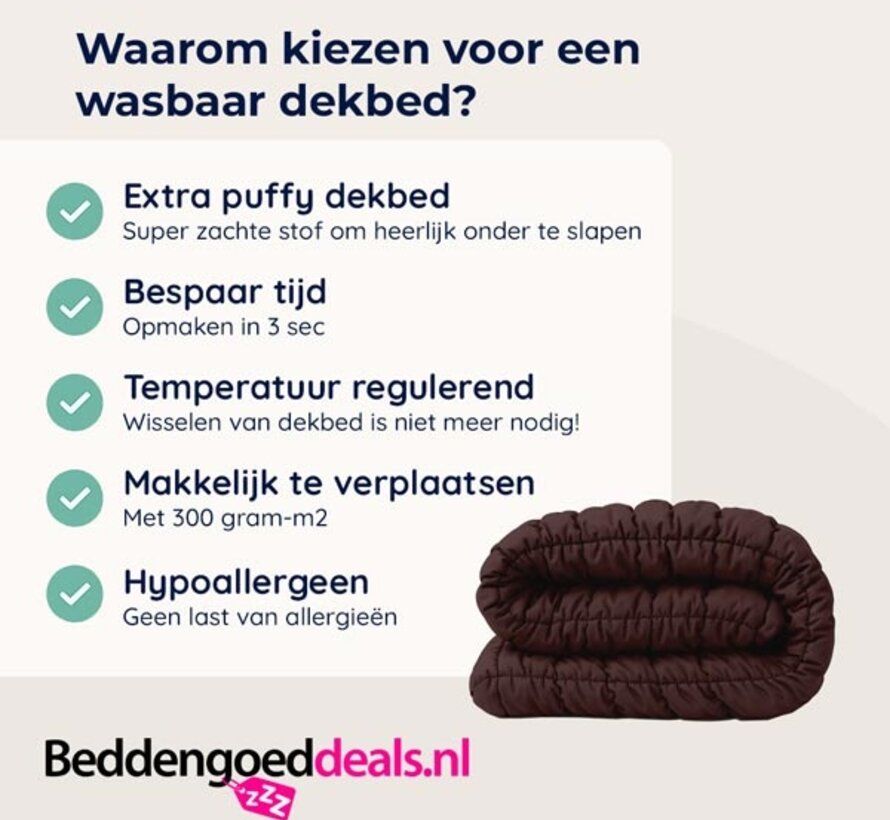 Dekbed Zonder Overtrek - Rozijn Puffy