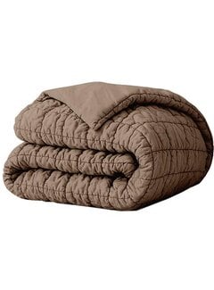 Whitelabel Dekbed Zonder Overtrek - Warm Taupe Puffy