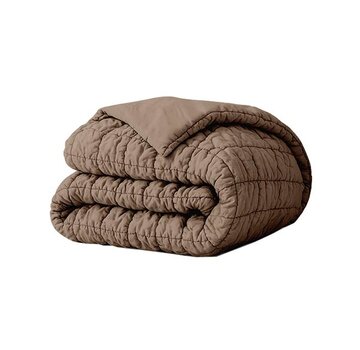 Whitelabel Dekbed Zonder Overtrek - Warm Taupe Puffy
