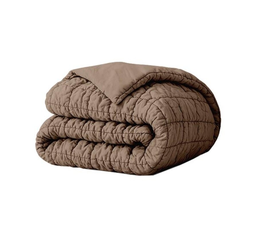 Dekbed Zonder Overtrek - Warm Taupe Puffy