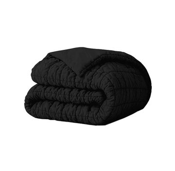 Whitelabel Dekbed Zonder Overtrek - Zwart Puffy