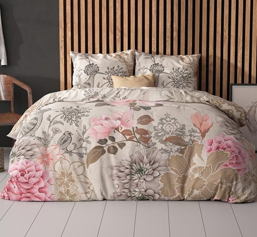 Forest Flowers - Creme Dekbedovertrek