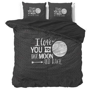 Sleeptime Essentials Moon and Back - Antraciet Dekbedovertrek