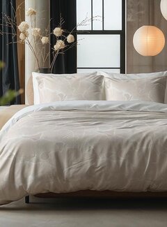 Sleeptime Pure Ginkgo Whisper - Zand/Grijs Dekbedovertrek