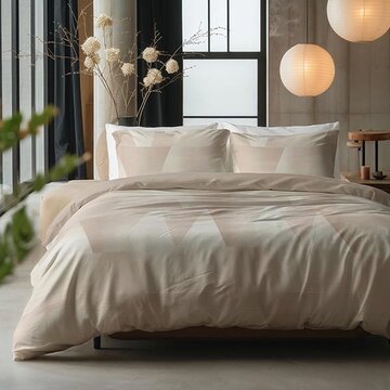 Sleeptime Pure Blush Angles - Zand/Beige Dekbedovertrek